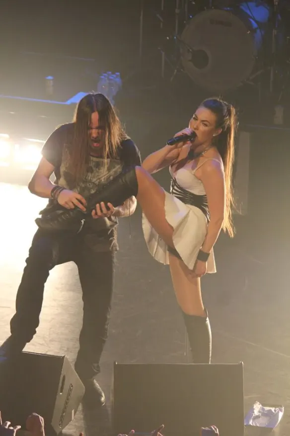 Henrik and Elize of Amaranthe Photo: Stefan Nilsson