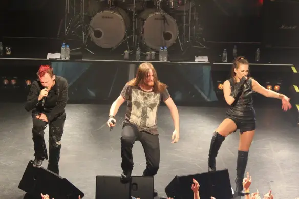 Jake, Henrik and Elize of Amaranthe Photo: Stefan Nilsson