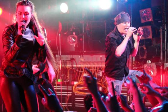 Jake E on stage with Amaranthe in Tokyo in 2013. Photo: Stefan Nilsson, Roppongi Rocks