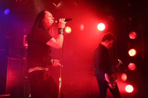 Johan Liiva and Christoipher Amott of Black Earth onstage in Tokyo, 17th May 2016. Photo: Stefan Nilsson