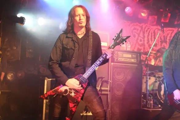 Michael Amott of Black Earth onstage in Tokyo, 17th May 2016. Photo: Stefan Nilsson