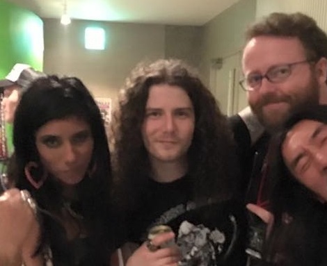 Diemonds' Priya Panda and Daniel Dekay with Stefan Nilsson in Tokyo.