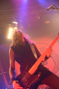 Niclas Etelävuori of Amorphis onstage in Tokyo. Photo: Masayuki Noda