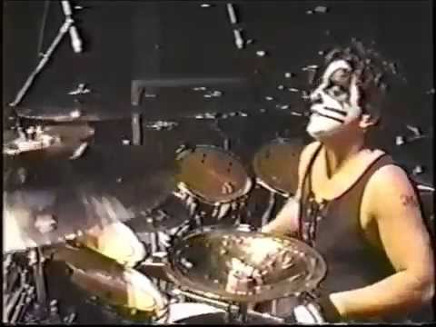 Ed Kanon on stage with KISS in 1997.