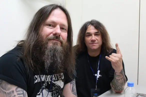 Gary Holt and Steve "Zetro" Souza of Exodus. Photo: Stefan Nilsson