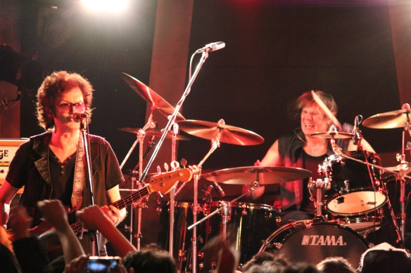 Glenn Hughes and Pontus Engborg onstage in Tokyo. Photo: Stefan Nilsson