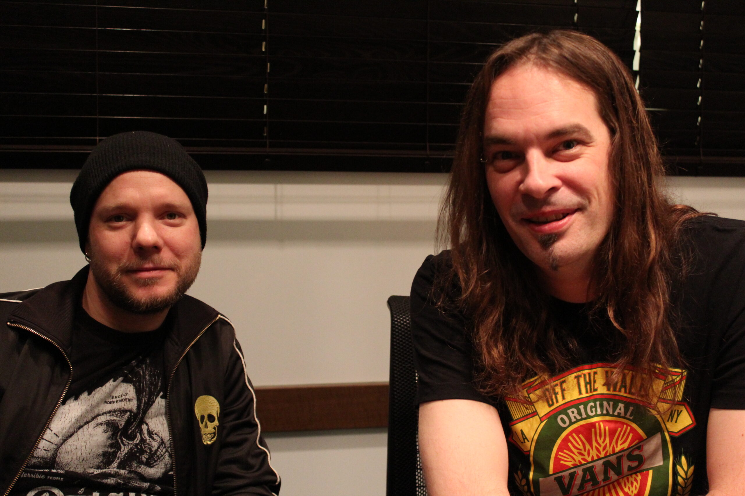 Jan Rechberger and bassist Niclas Etelävuori of Amorphis. Photo: Stefan Nilsson