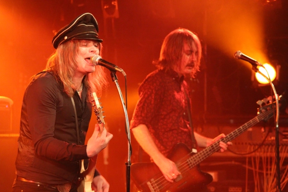 Nicke Andersson and Dolf de Borst onstage in Tokyo. Photo: Stefan Nilsson