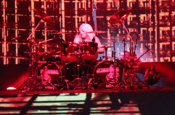 Mikkey Dee on stage at Loud Park with Scorpions. Photo: Stefan Nilsson