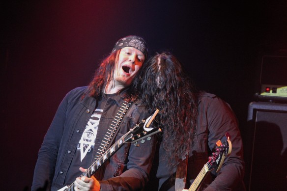 Michael Amott and Sharlee D'Angelo on stage in Tokyo with Spiritual Beggars on 24th Oct 2016. Photo: Stefan Nilsson