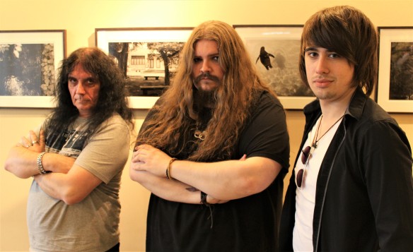 Biran Ross, Alan Ross and Matt Graham of Blitzkrieg in Tokyo in ov 2016.