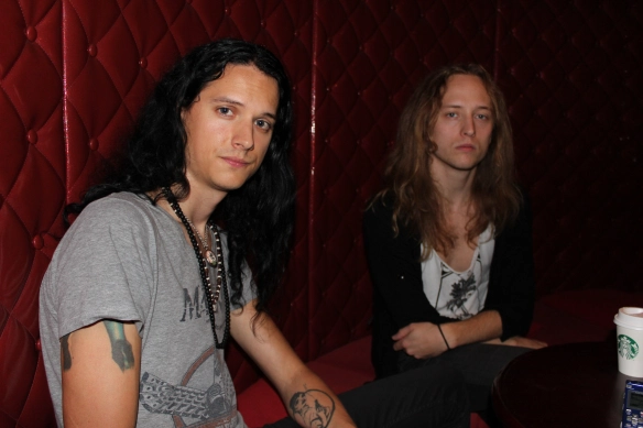 Tribulation's guitarists Adam Zaars and Jonathan Hultén in Tokyo. Photo: Stefan Nilsson 