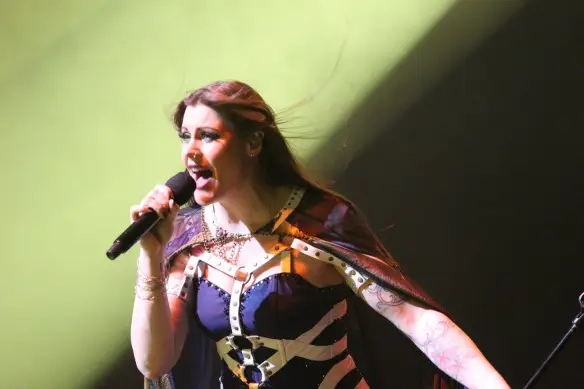 Floor Jansen of Nightwish onstage in Tokyo. Photo: Stefan Nilsson