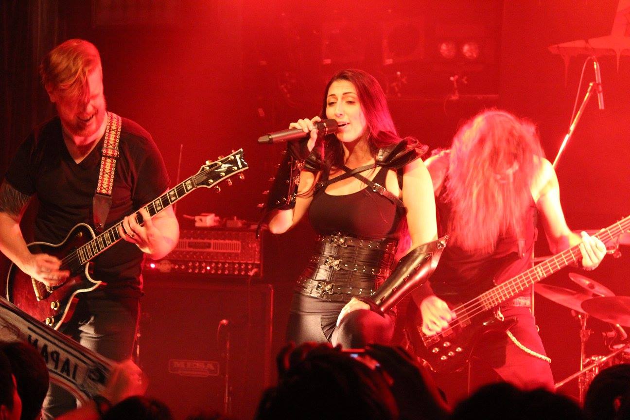 Unleash The Archers onstage in Tokyo, Aug 2015. Photo: Stefan Nilsson